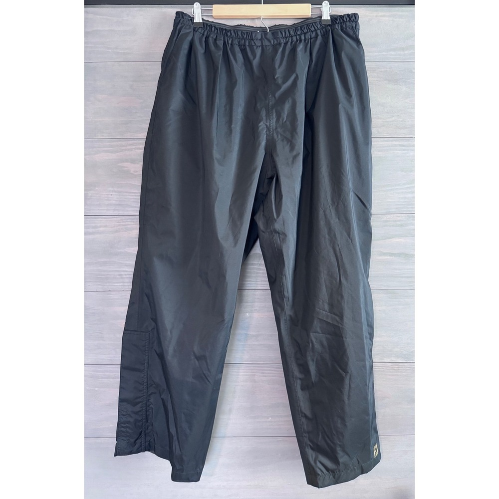 DryJoys FootJoy Pants Men XL Black Golf Rain Wind Weather Waterproof Zip‎